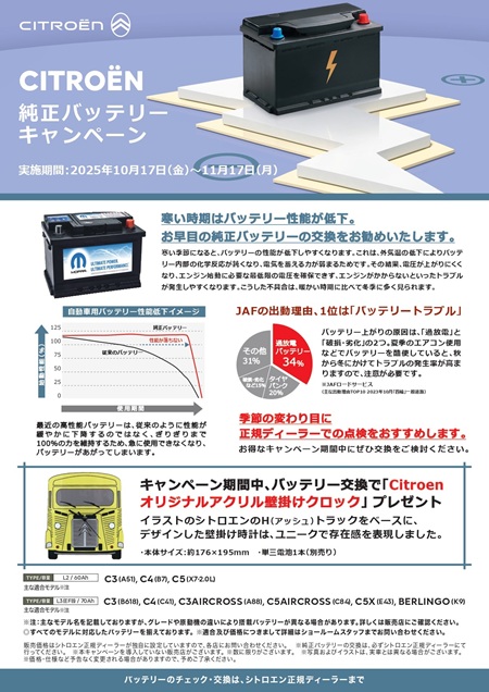 純正バッテリーキャンペーン